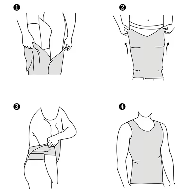 Men's Shapewear Slimming Body Corset Vest Shirt Compression Abdomen Tummy Belly Control Slim Waist Cincher Underwear Sports Vest