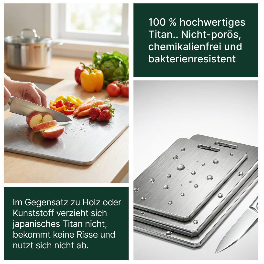 Küchenschneidebrett 3er Set aus Titanium
