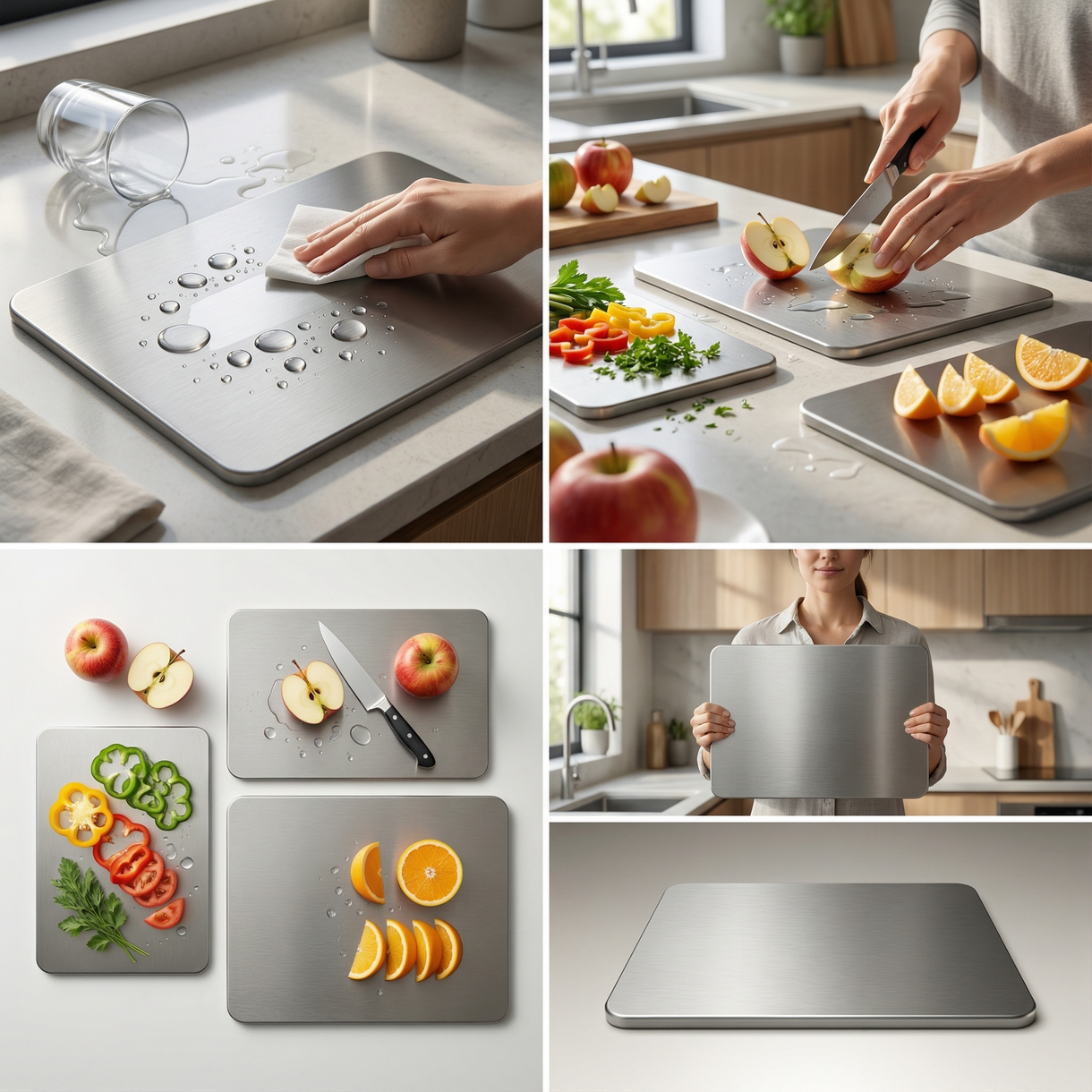 Küchenschneidebrett 3er Set aus Titanium