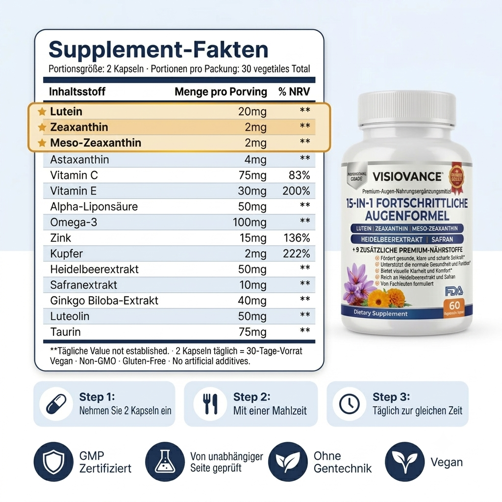 VisioVance 15 in 1 Advanced Eye Formula