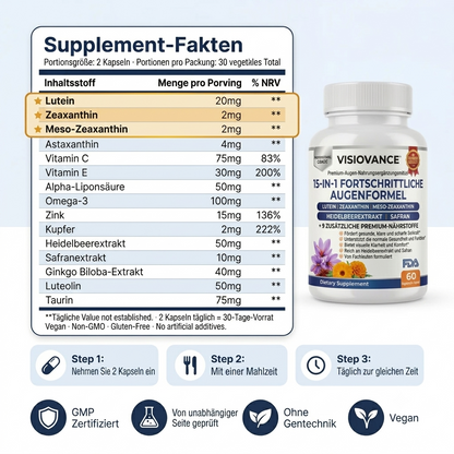 VisioVance 15 in 1 Advanced Eye Formula